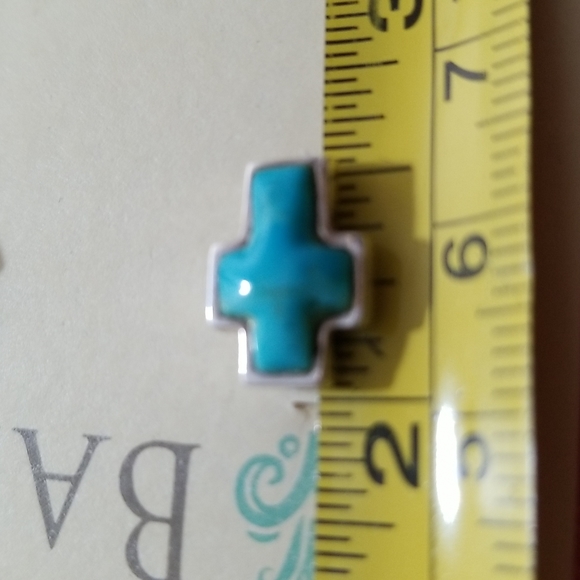 BARSE Cross-Torquise-Sterling Silver Earrings - Picture 4 of 6